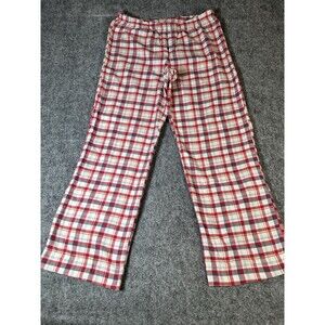 GapBody Womens M Plaid Lounge Pants Cotton Roll Tab Casual Lounge Basic